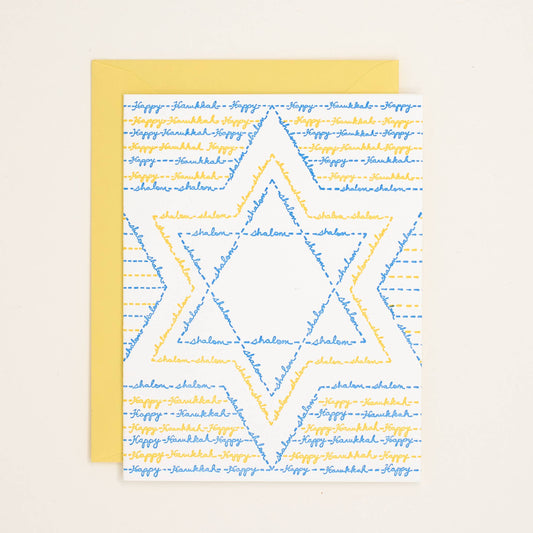 Helen Edna - Hanukkah Shalom Letterpress Card