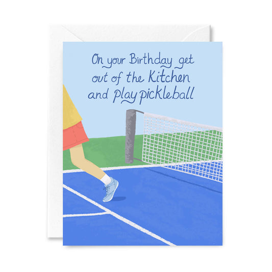 Courtney Beyer - Pickleball Kitchen Birthday Greeting Card