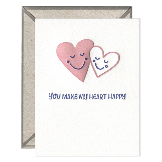 INK MEETS PAPER - Make My Heart Happy - Love + Anniversary card