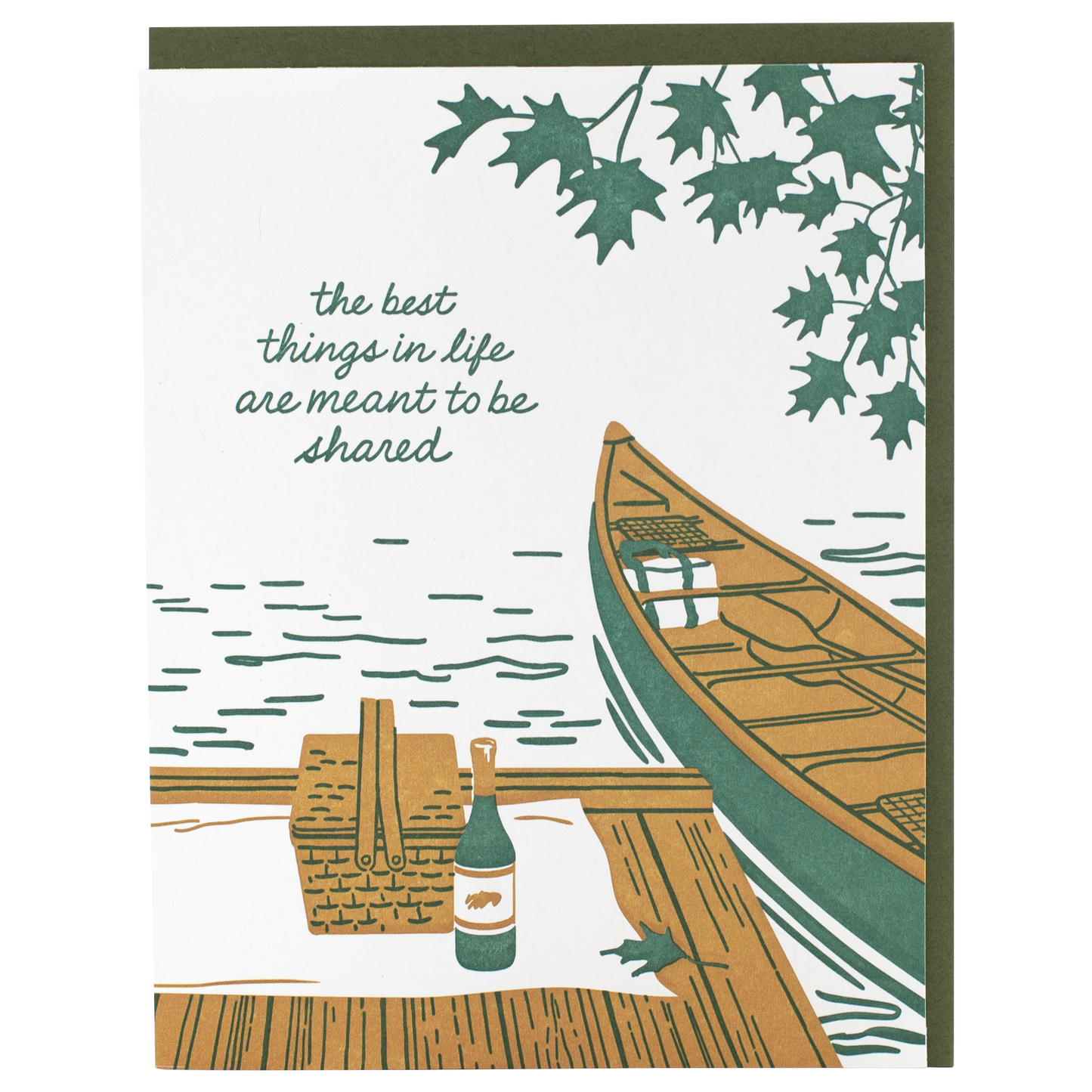 Smudge Ink - Canoe For Two Love Card