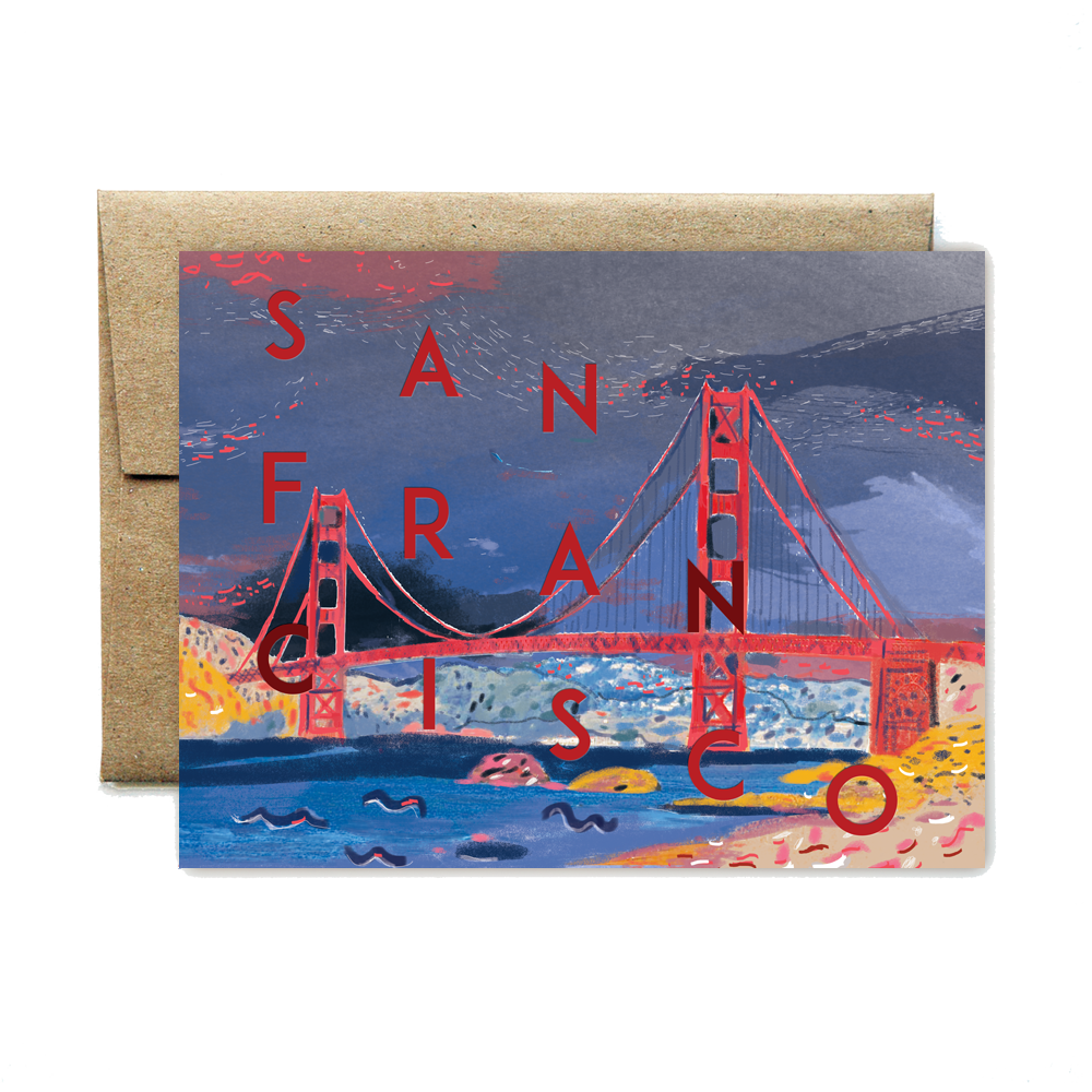 Ferme √† Papier - San Francisco bridge card