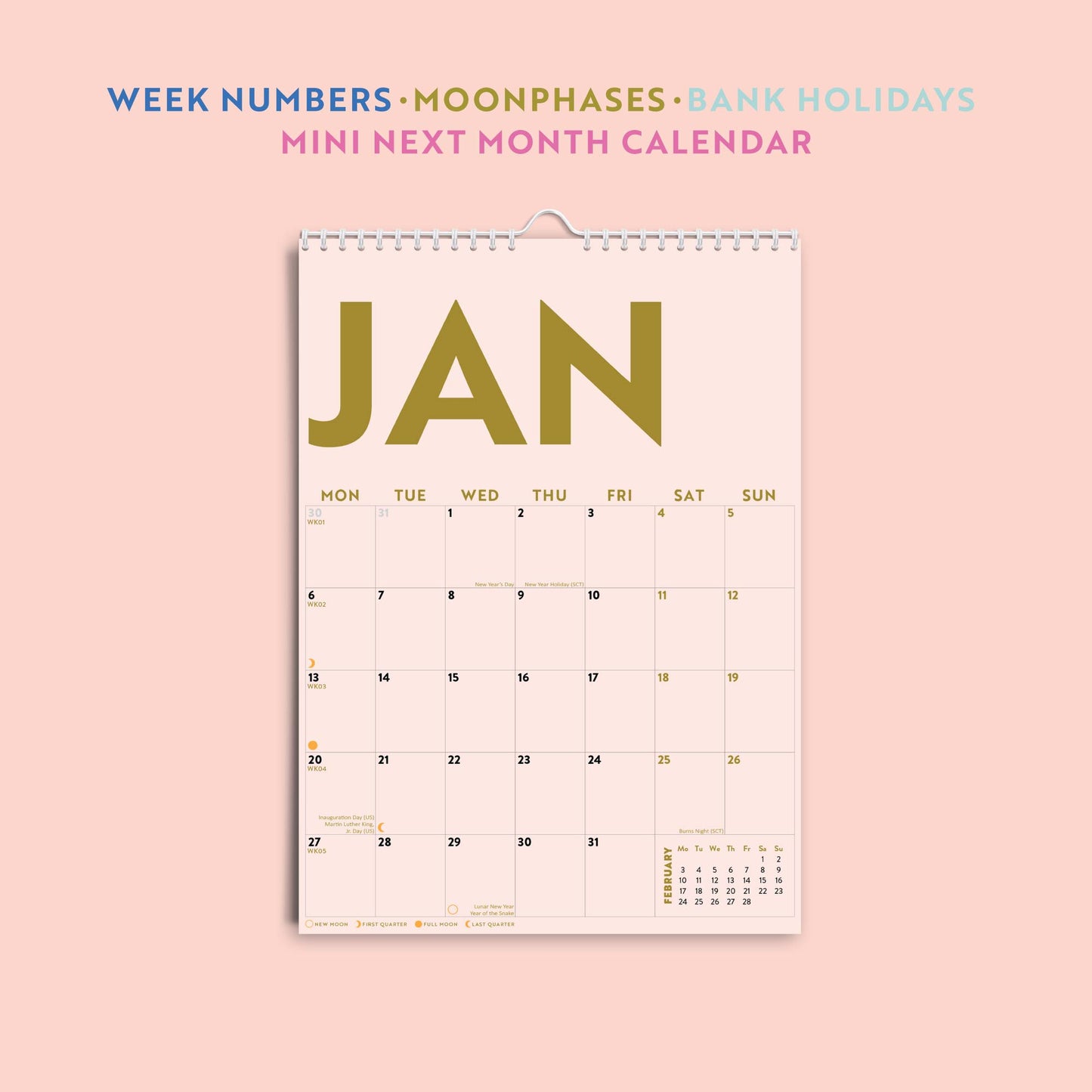 Once Upon a Tuesday - 2025 Calendar | Simply Bright | A4