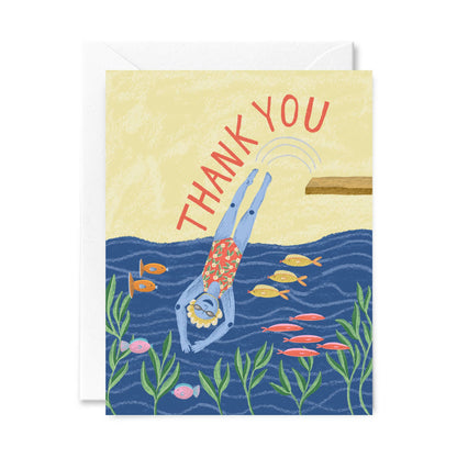 Courtney Beyer - Dive In Beach Thank You Card