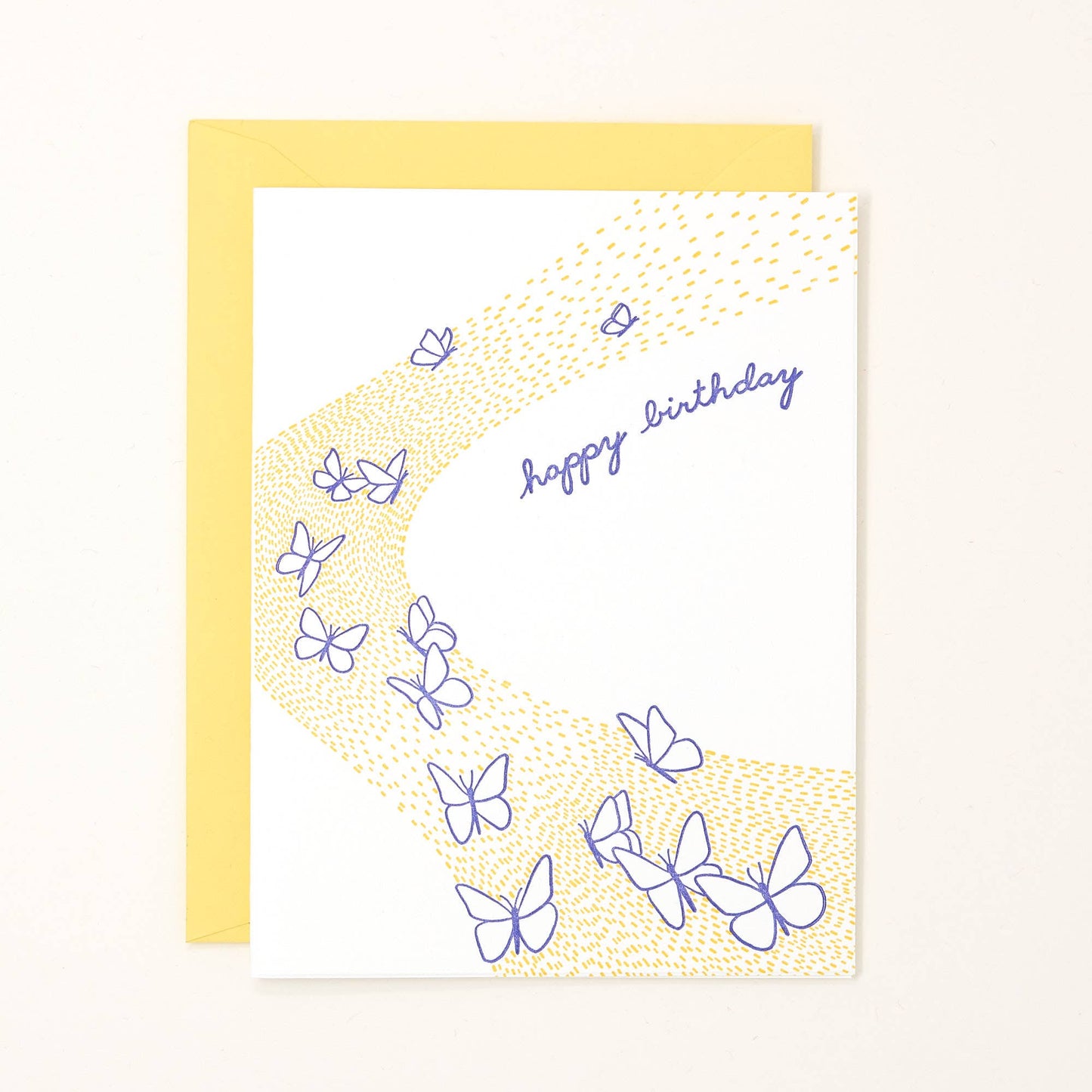 Helen Edna - Birthday Butterflies in Flight Letterpress Card