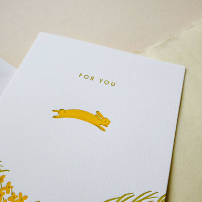 Homework Letterpress - For You Bunny