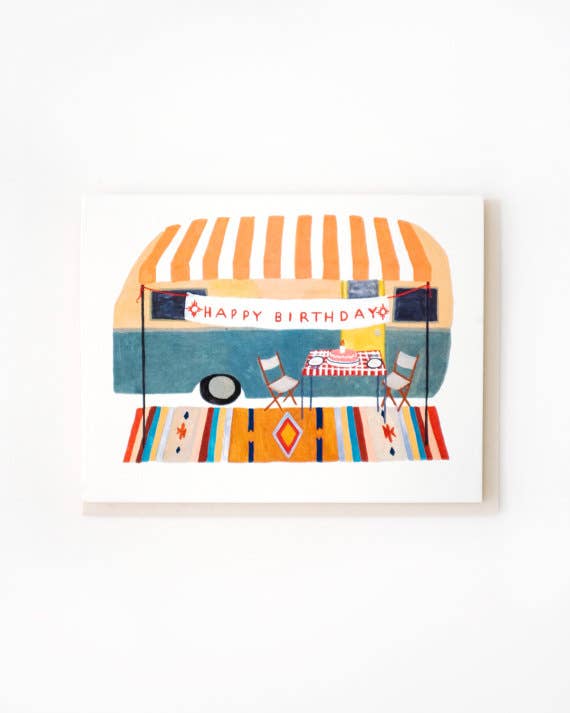 Small Adventure - Camper Trailer Birthday Card