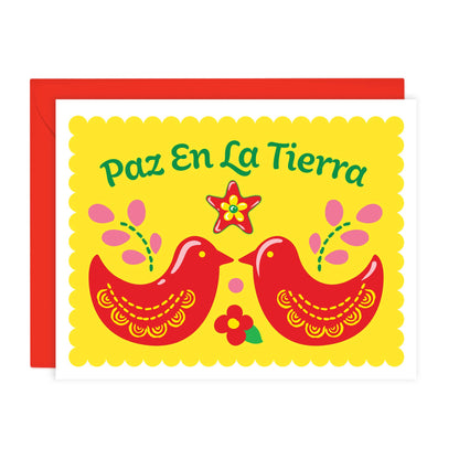 Lucy Loves Paper - Paz en la Tierra - Holiday Card in Spanish (A2)