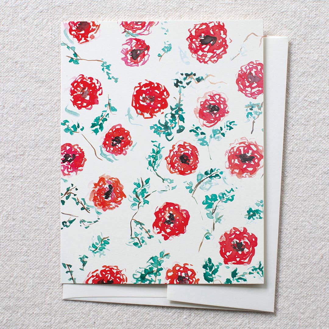 Isa Salazar - Rose Vine Pattern: Single Card