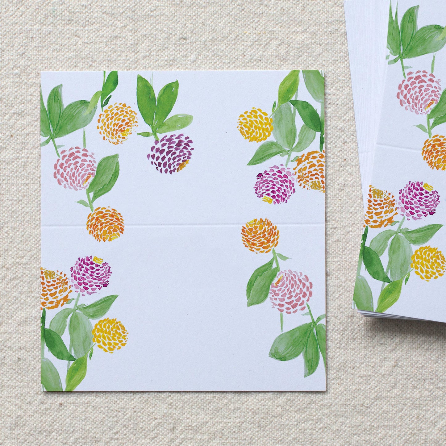 Isa Salazar - Zinnia Garden Place Cards, s/24