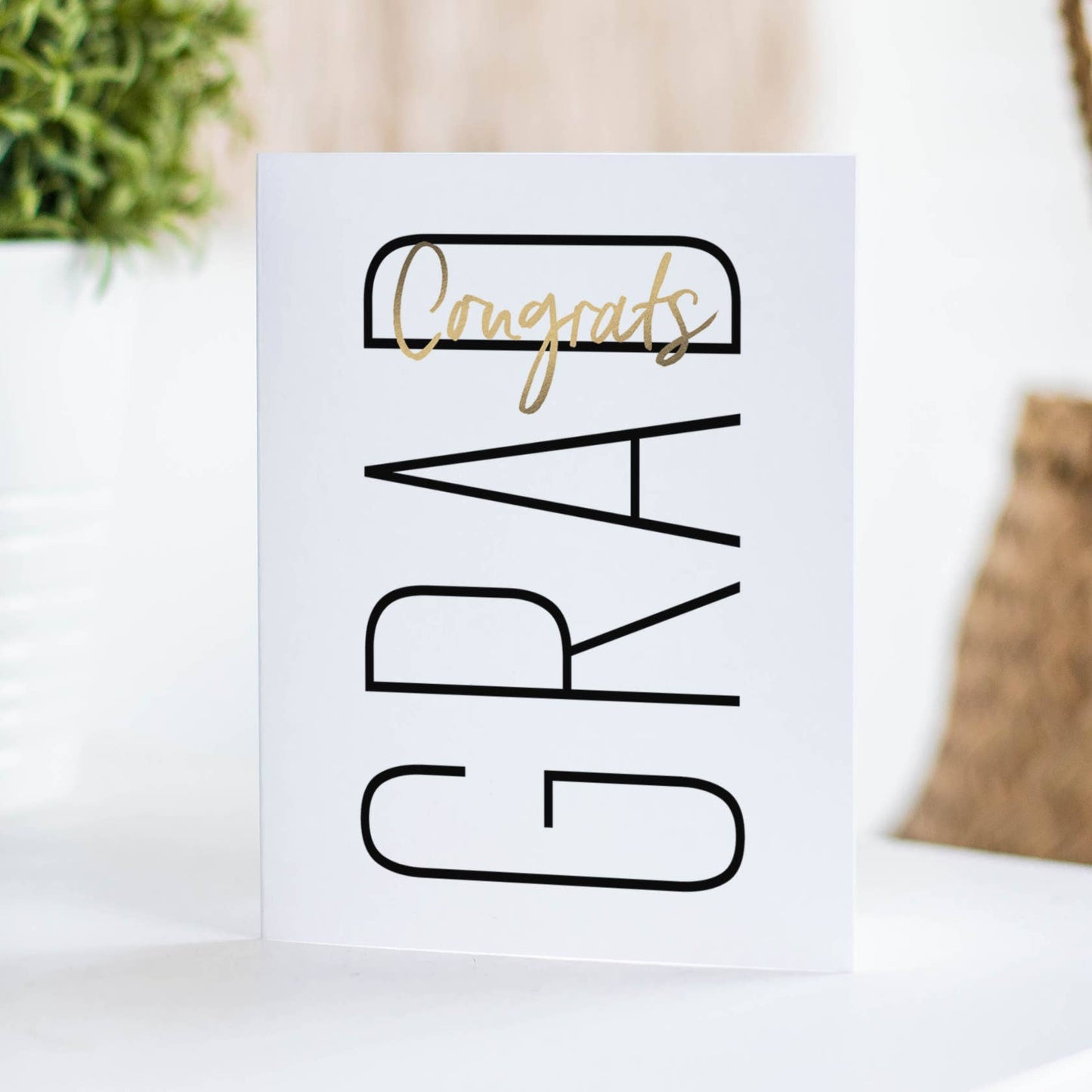 Fine Moments - Minimalist Graduation Greeting Card - Congrats Grad