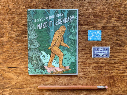 Noteworthy Paper & Press - Bigfoot Birthday Card