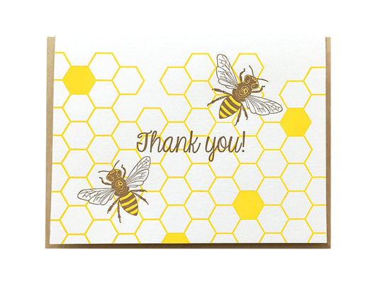 Noteworthy Paper - Honey Bees Thank You Card