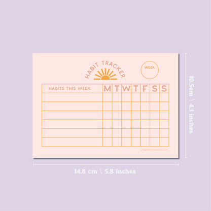 Once Upon a Tuesday - Weekly Habit Tracker Pad | A6