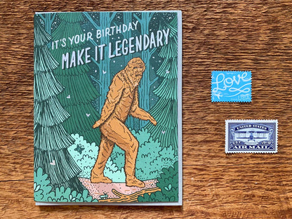 Noteworthy Paper & Press - Bigfoot Birthday Card