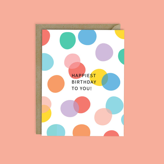 MELLOWWORKS - HAPPIEST BIRTHDAY CONFETTI CARD