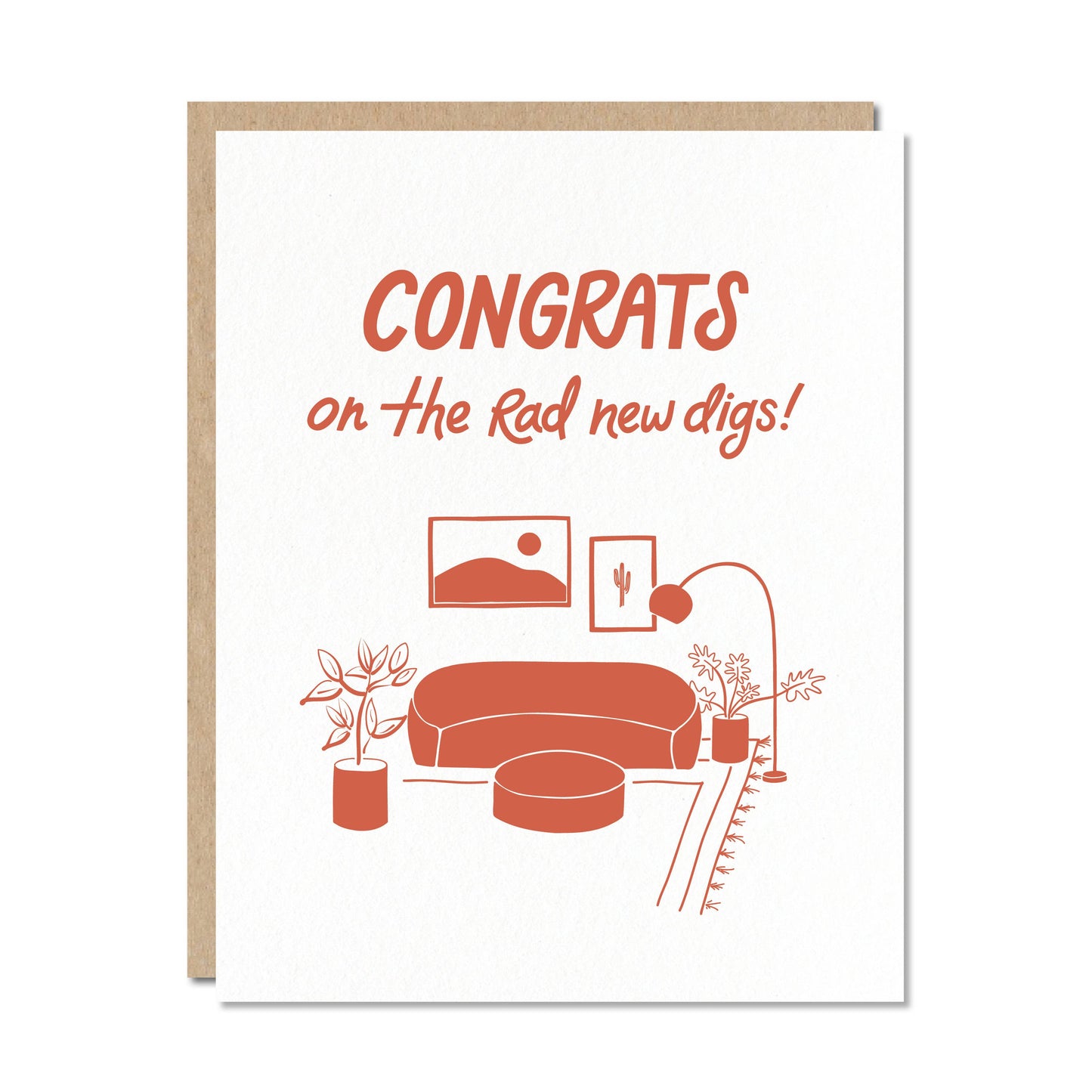 Odd Daughter - Rad New Digs - New Home Moving Congratulations Card