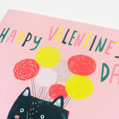 Honeyberry Studios - Kitty Vase Valentines Day Greeting Card