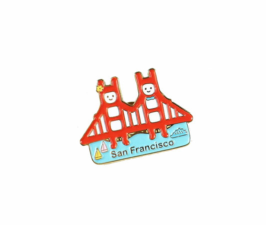 Tomoko M- San Francisco Enamel Pins: 1. Golden Gate Twins