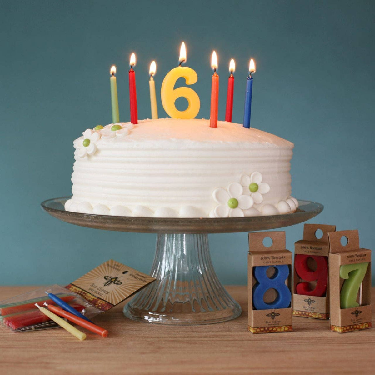 Postscript Numbers Big Dipper Wax Works - Birthday Number Cake Candles: No. 4 – post.script.