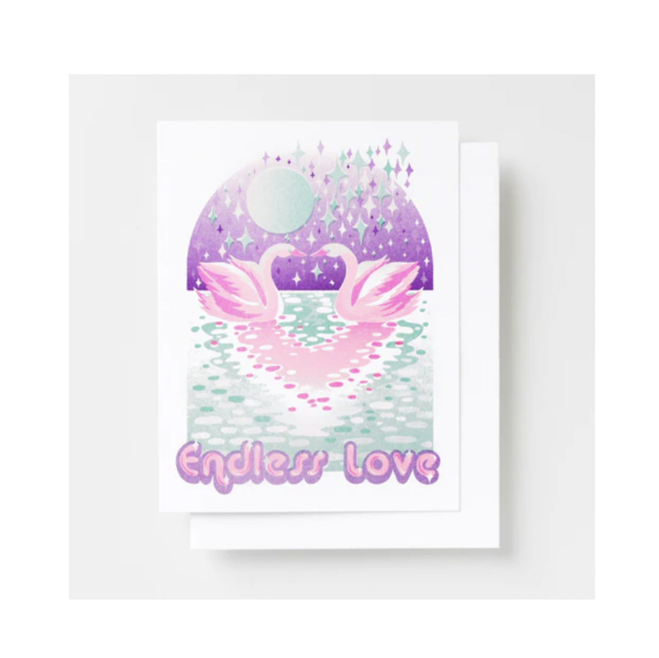 Yellow Owl - Endless Love - Risograph Card