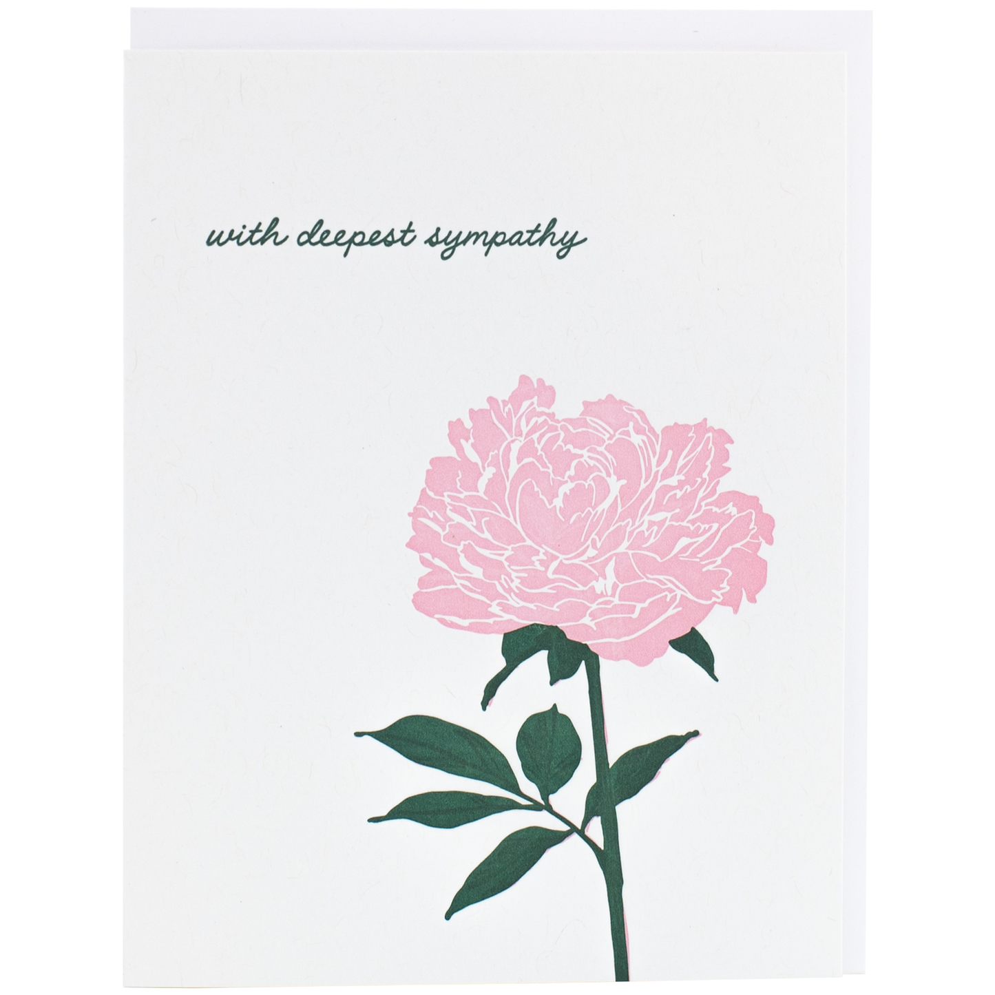 Smudge Ink - Blooming Peony Sympathy Card