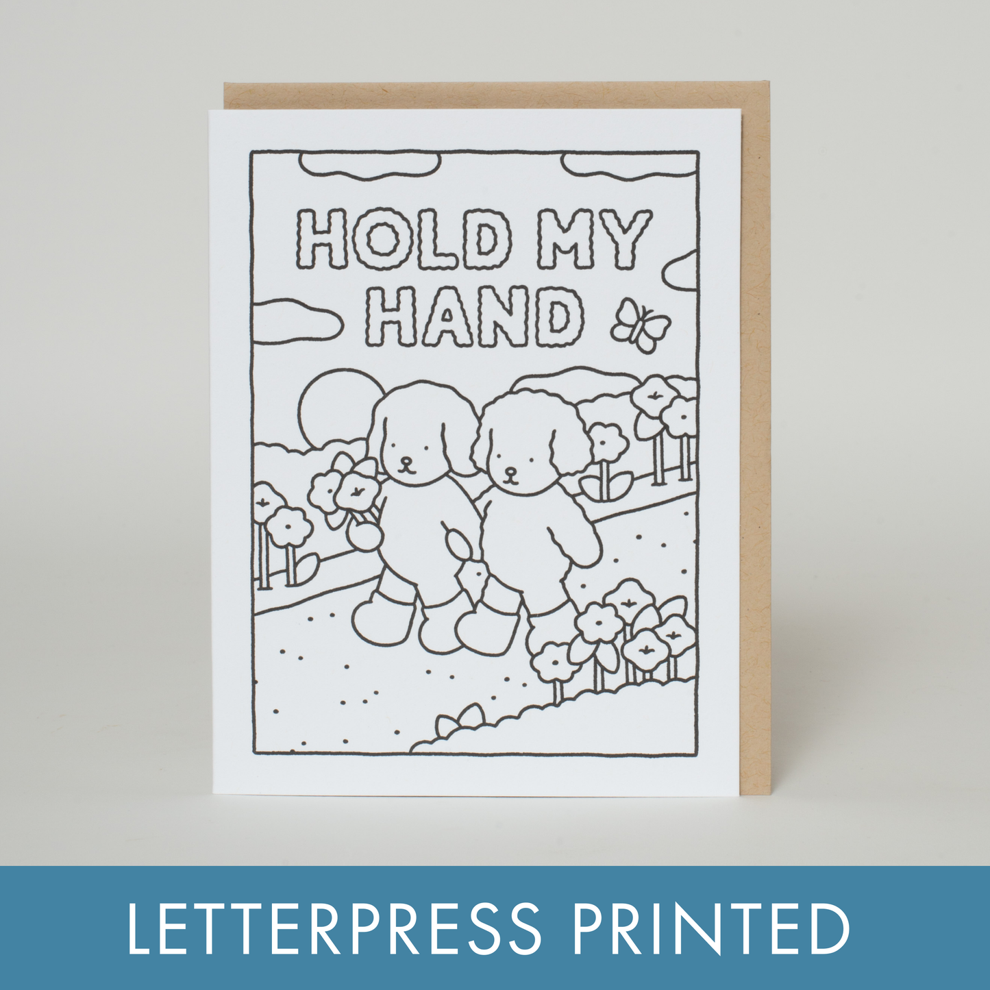 Bobbie Goods - Holding Hands Coloring Greeting Card