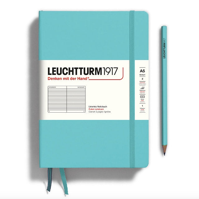 leuchtturm1917 - A5 Hardcover M-  Aquamarine- Ruled