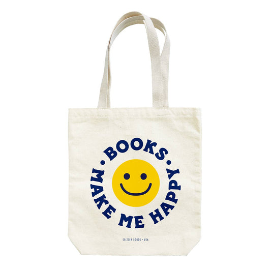 Seltzer Goods - Happy Books Smiley Tote Bag