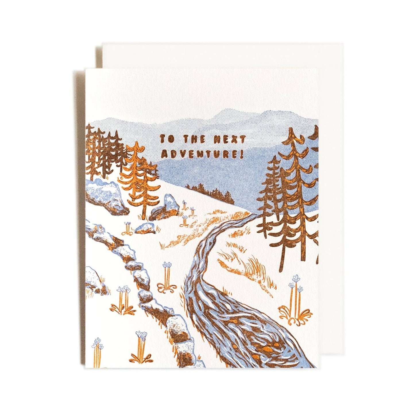 Homework Letterpress - Adventure stream Greeting Card