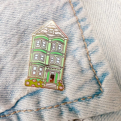 Brenna Daugherty - San Francisco Green House Enamel Pin