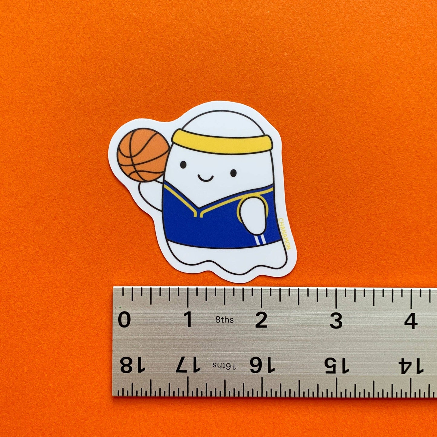 Maison Chanamon - Warriors Basketball Ghost Sticker