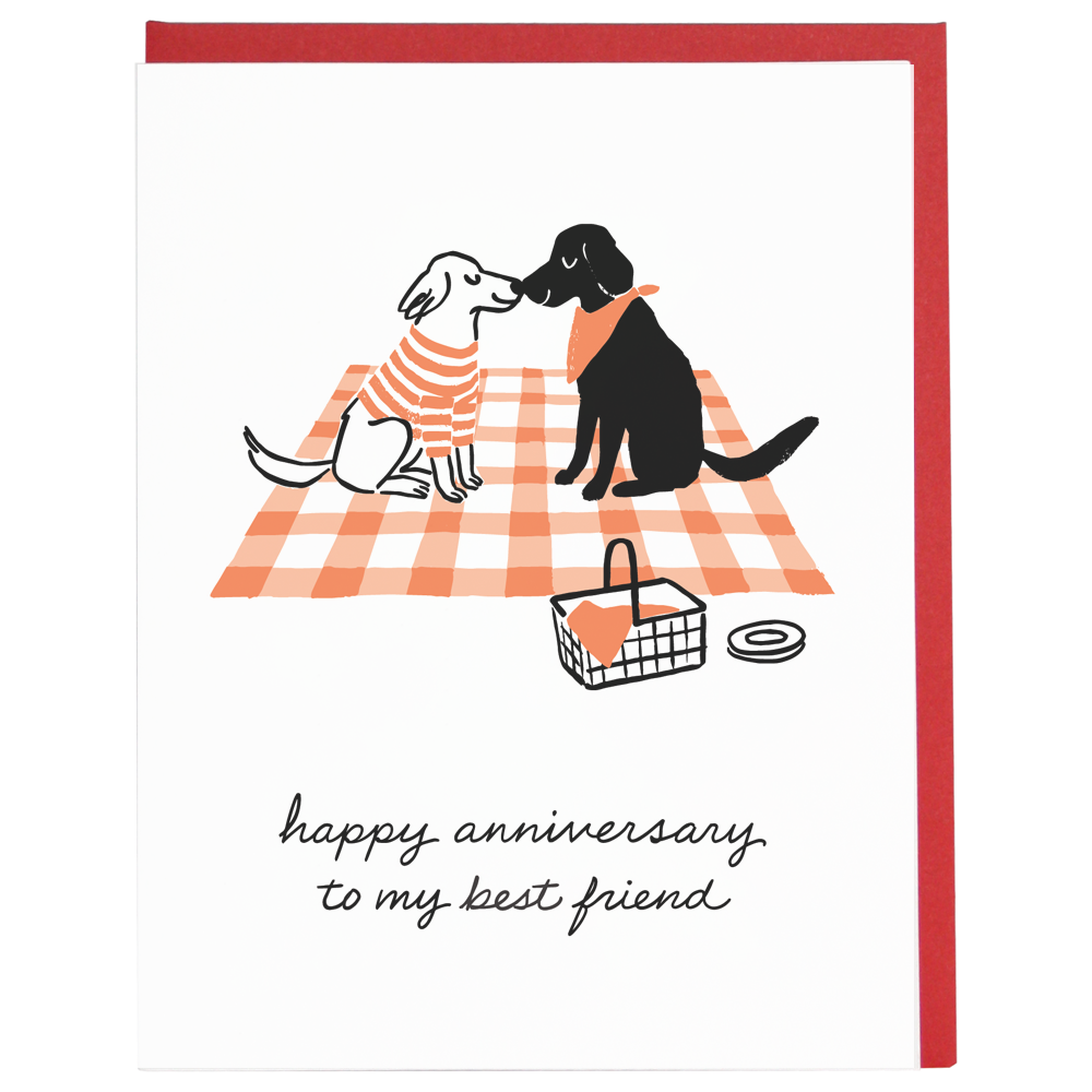 Smudge Ink - Dog Picnic Anniversary Card