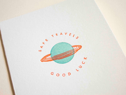 Homework Letterpress - Safe Travels