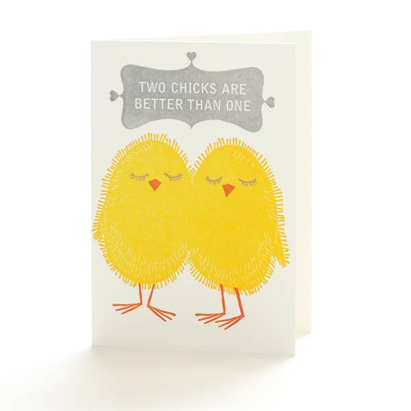 Ilee Papergoods - Two Chicks Are Better Than One Notecard