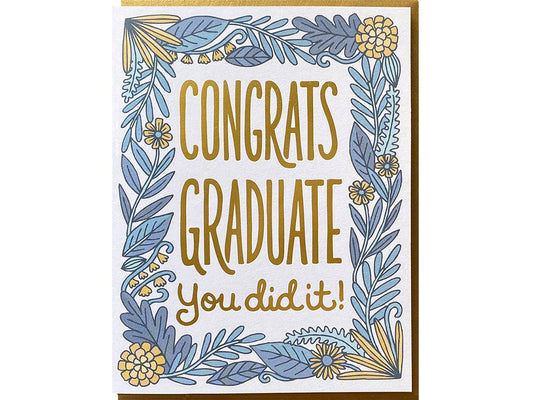 Noteworthy Paper & Press - Congrats Floral Grad Card