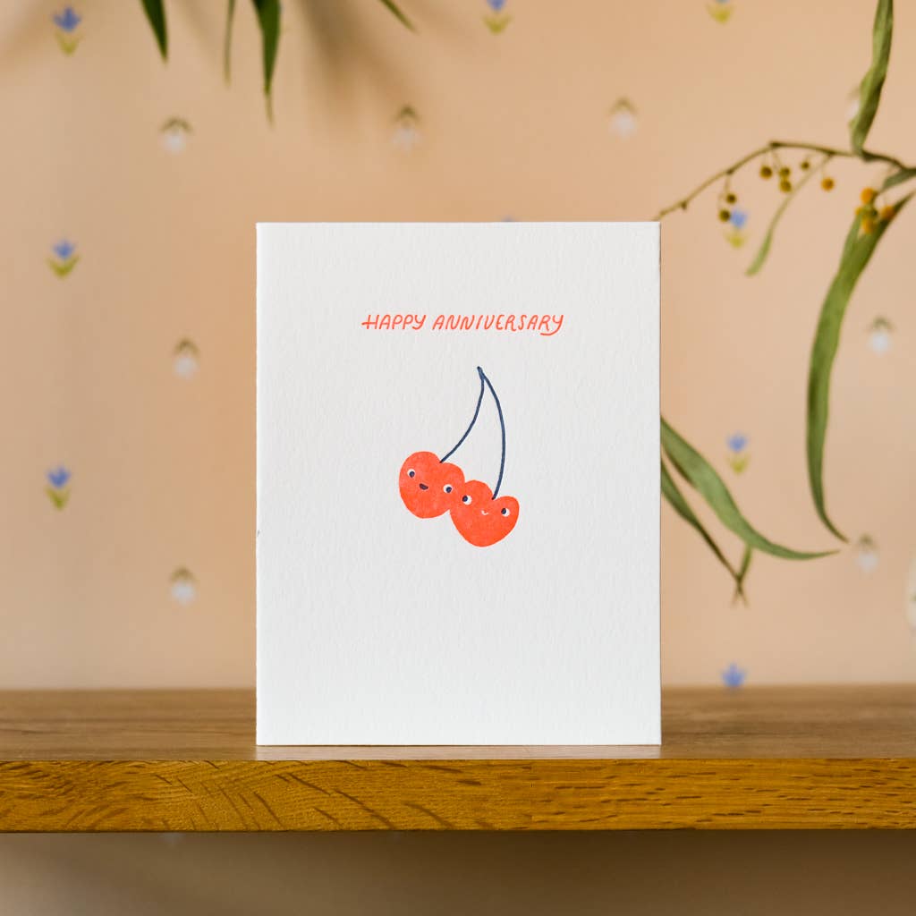 Homework Letterpress - Anniversary Cherries