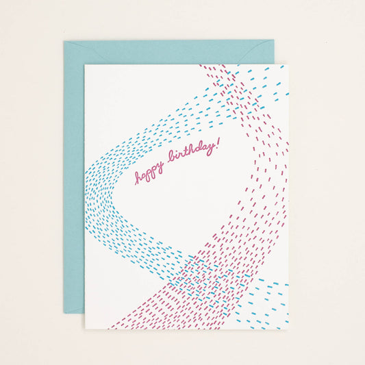 Helen Edna - Birthday Boomerang Letterpress Card - Handprinted - Greeting Card - Christmas Gift