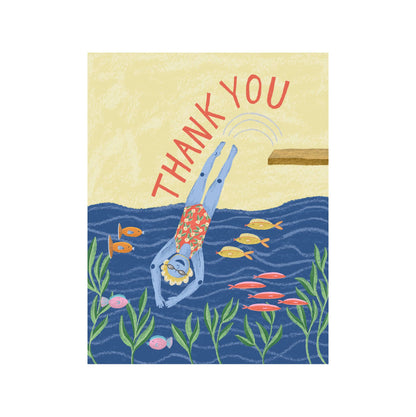 Courtney Beyer - Dive In Beach Thank You Card