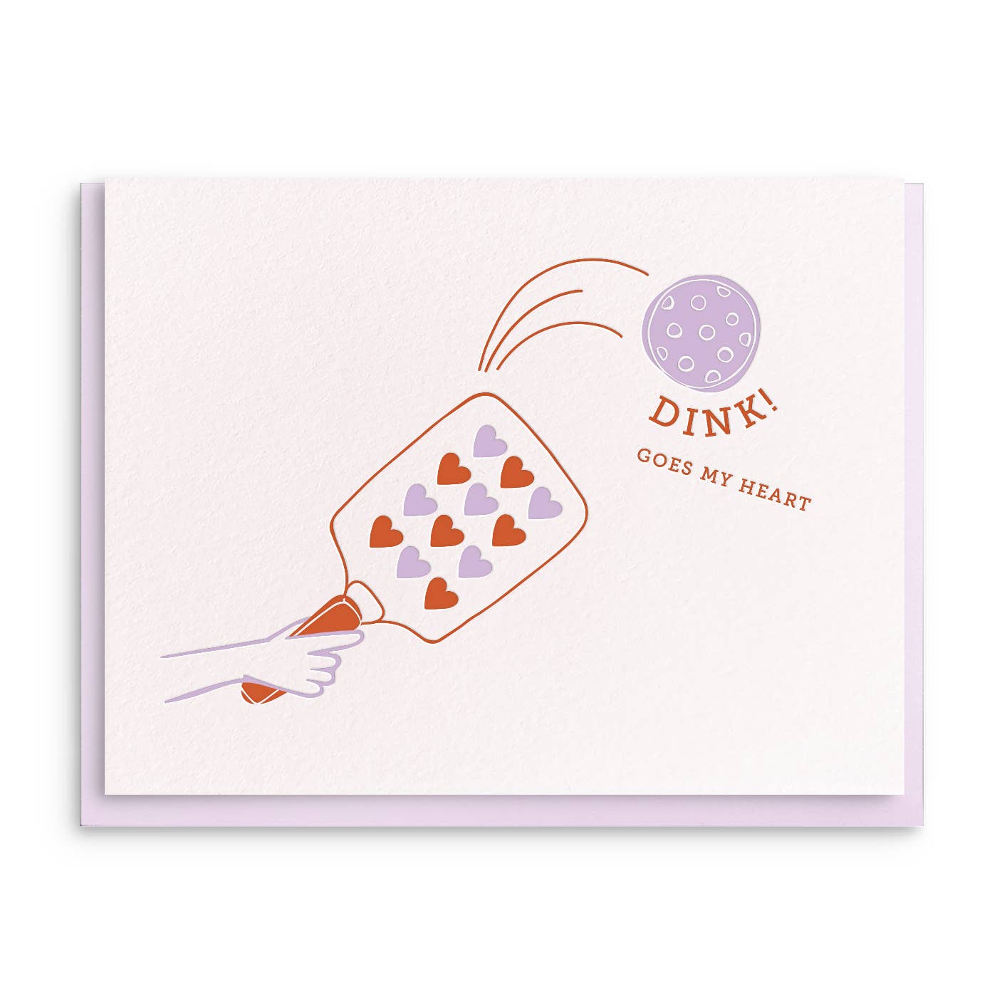 Dahlia Press - Pickleball - Letterpress Valentine Greeting