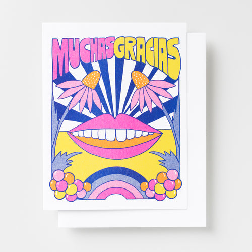 Yellow Owl Workshop - Muchas Gracias - Risograph Card Set