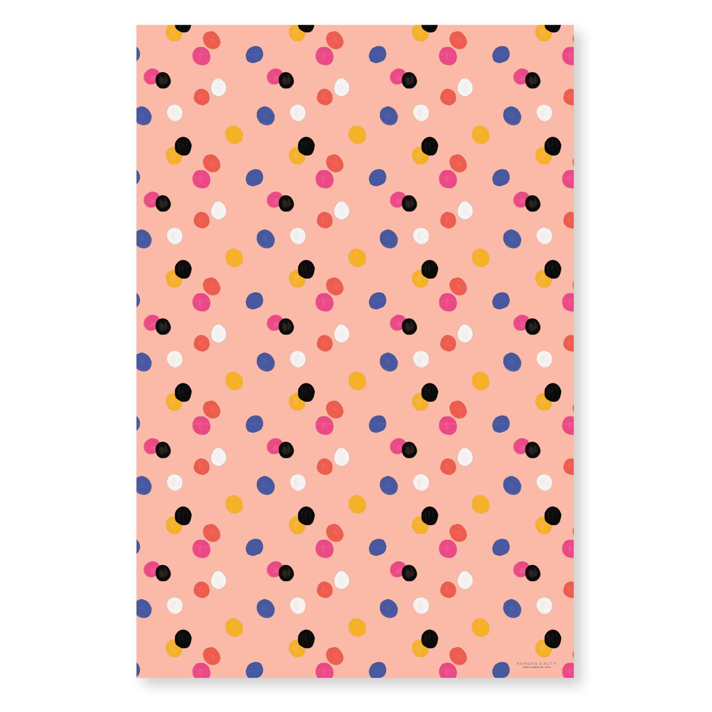 Ramona & Ruth - Bright Dot Gift Wrap Roll