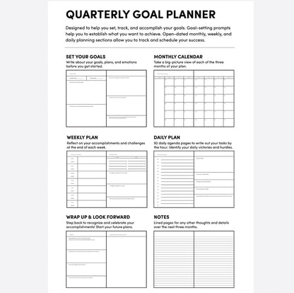 Poketo - Quarterly Goal Planner - Blue