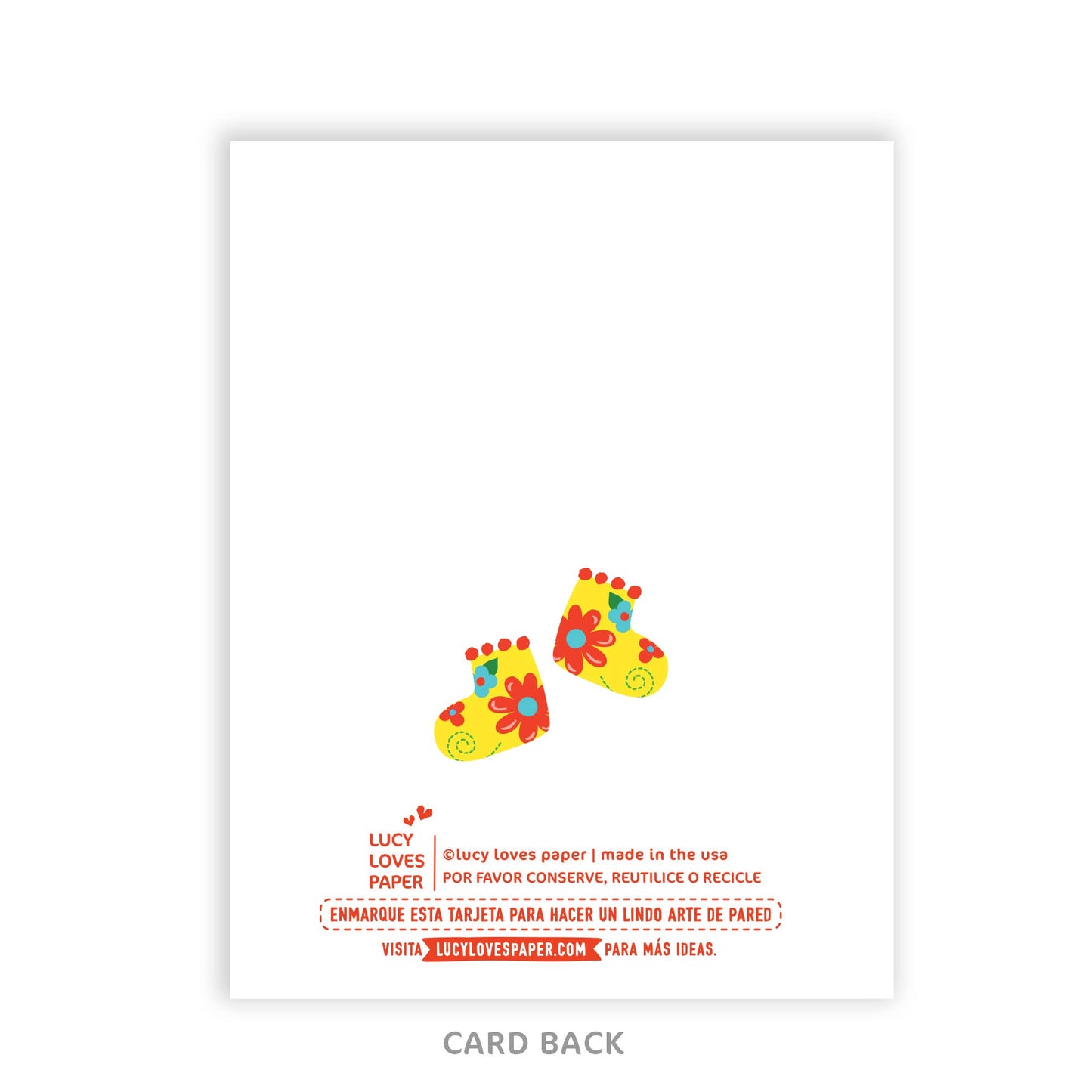 Lucy Loves Paper - Hola Baby | New Baby Card in Spanish (A2)