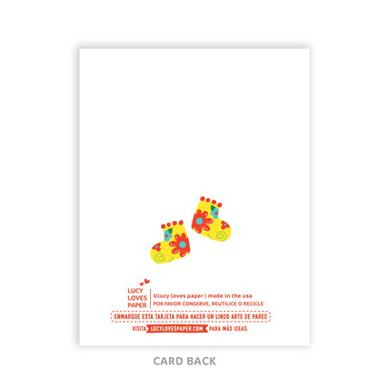 Lucy Loves Paper - Hola Baby | New Baby Card in Spanish (A2)