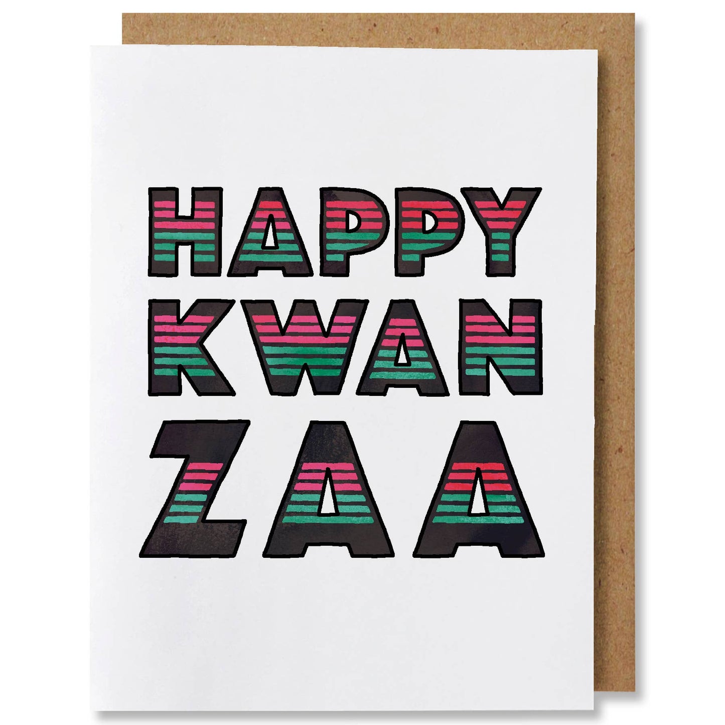 NANU Studio - Happy Kwanzaa - Illustrated Typography Holiday Card