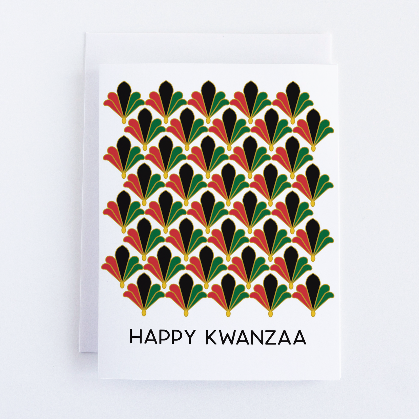 Bean Horse Car Designs - Art Deco Kwanzaa Greeting Card