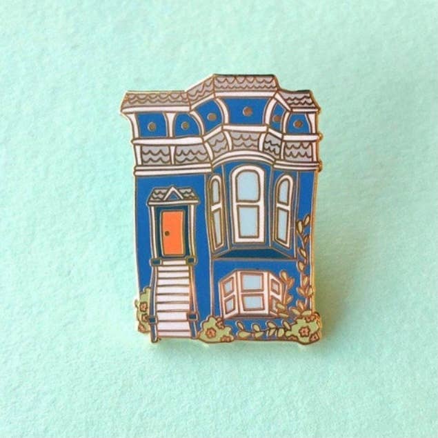 Brenna Daugherty - San Francisco Blue House Enamel Pin