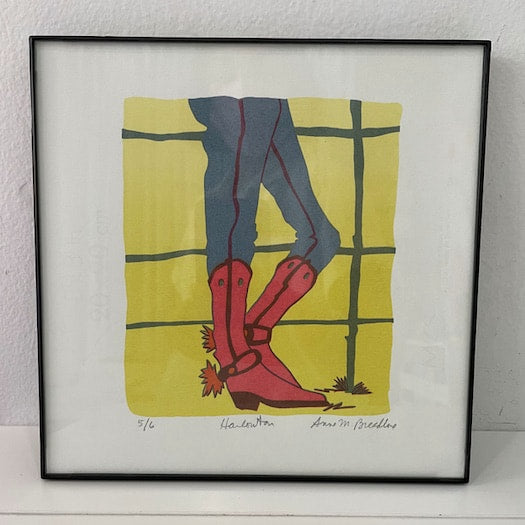 Anne M Breedlove - Screenprint - Harlowton (Red Boots)