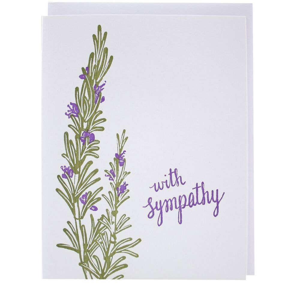 Smudge Ink - Rosemary Sympathy Card