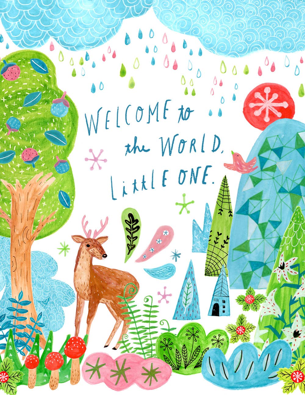 Honeyberry Studios - Welcome to the World Little One Greeting Card